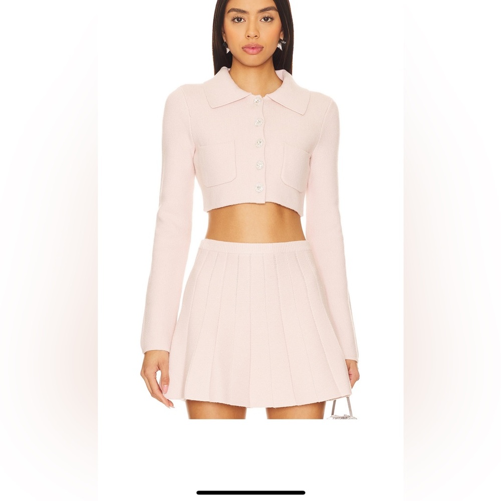 MAJORELLE Solveig Mini Skirt in Light Pink